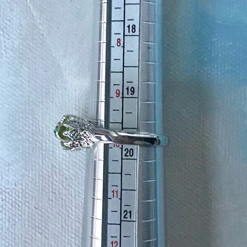 Vintage Green Cubic Zirconia Frog Ring Size 9.75 - Picture 4 of 6